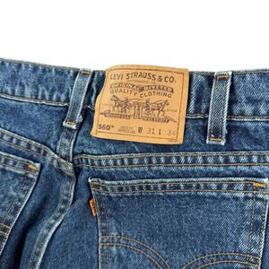 Levis 560 Jeans Mens 29x34 Blue Orange Tab Loose Fit Tapered Leg 90s VTG USA